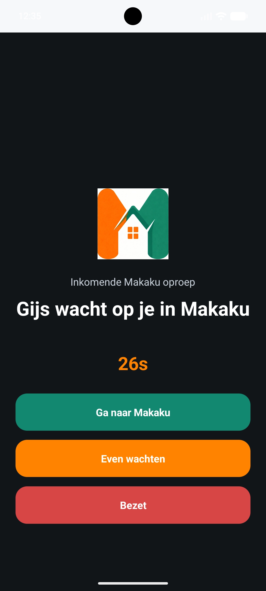 Makaku Melder scherm 4